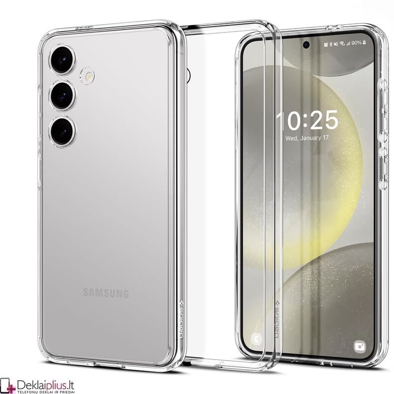 Silikoninis dėklas su kameros apsauga 2.0 mm storio - permatomas (Samsung S24 Plus) Silikoninis dėklas su kameros apsauga 2.0 mm storio - permatomas (Samsung S24 Plus)